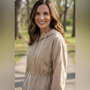 Calia Beige Hooded Jacket